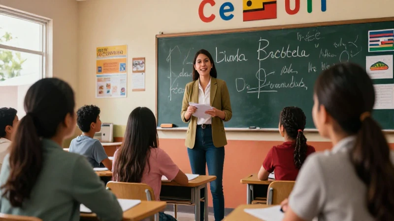 Potencia la participaci贸n docente en la Nueva Escuela Mexicana 5 Maestra mexicana dirigiendo clase din谩mica
