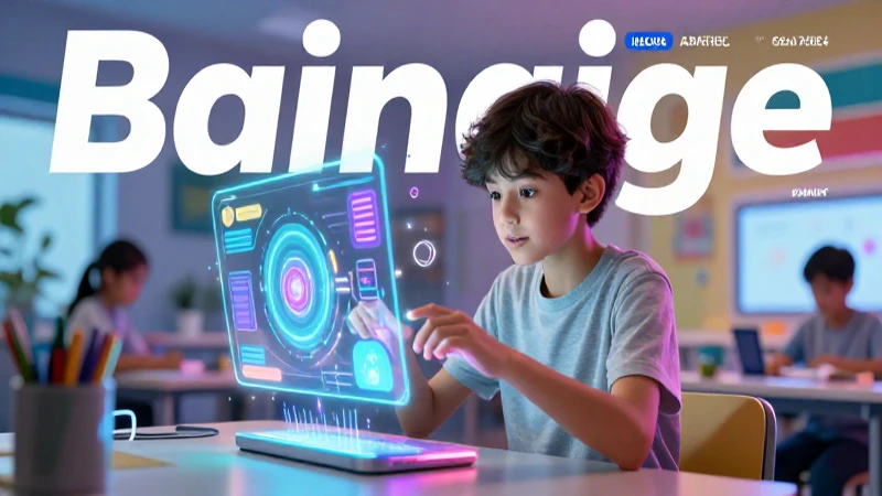 Joven aprende usando hologramas educativos