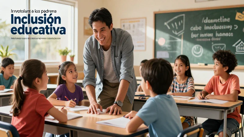 Involucrar padres potencia inclusión educativa