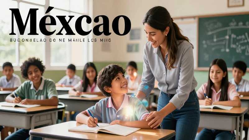 Cubierta vibrante de aula mexicana educativa