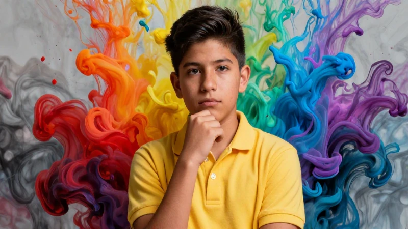 Estudiante mexicano creativo en arte digital