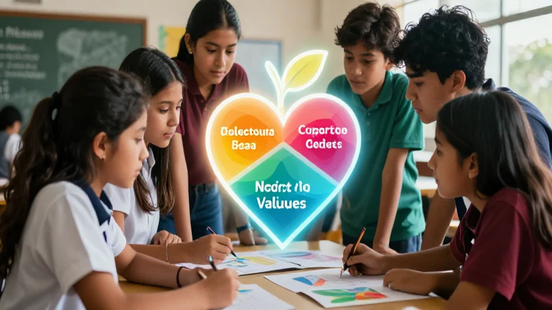 Estudiantes mexicanos, proyecto de valores vibrante