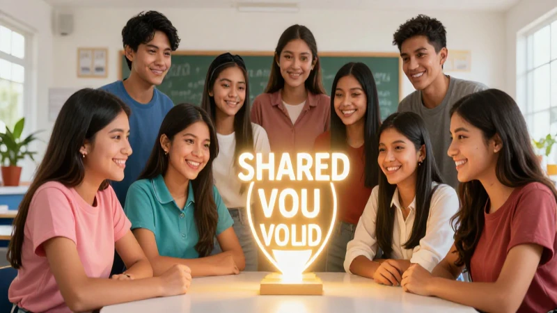 Estudiantes mexicanos compartiendo valores en un aula
