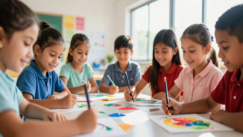 Fomenta la apreciación artística en la Nueva Escuela Mexicana 3 Estudiantes mexicanos pintan felices y con alegría