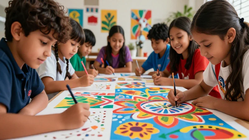 Fomenta la participación cultural de tus estudiantes a través del arte 3 Estudiantes mexicanos pintando con arte y cultura