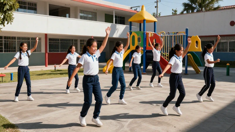 Niños mexicanos jugando con gran alegría