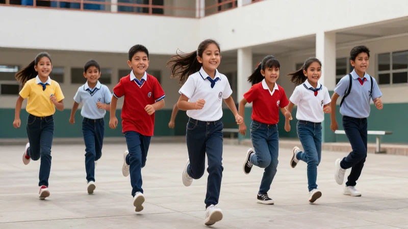 Niños mexicanos activos impulsando la educación física escolar