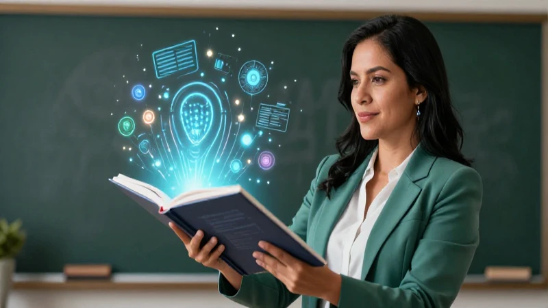Maestra mexicana con datos educativos modernos