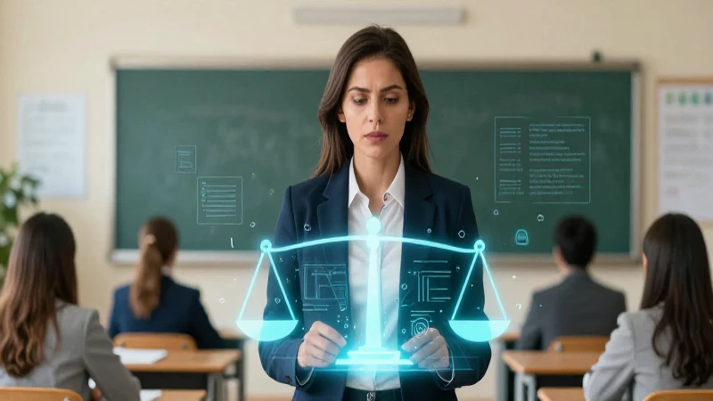 Educadora mexicana con visualización holográfica moderna