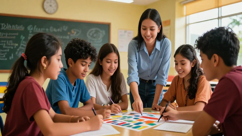 Aprende a implementar ABP en la Escuela Mexicana 3 Estudiantes mexicanos colaboran en aula moderna