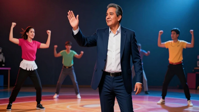 Educador mexicano demostrando deportes con estilo dinámico
