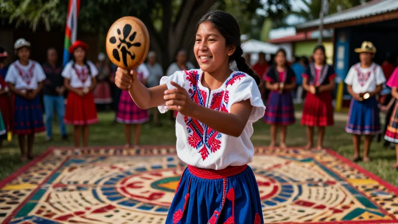 Joven alegre juega a matatena con estilo vibrante