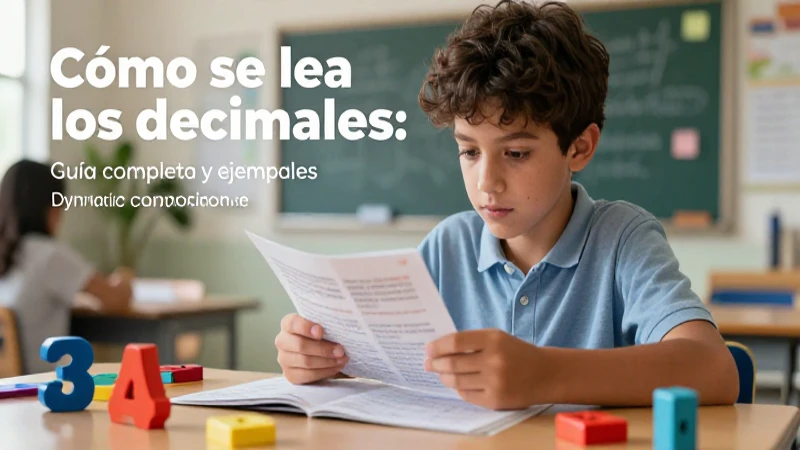 Cómo se lee los decimales: guía completa y ejemplos 6 Estudiantes aprendiendo decimales en un aula moderno