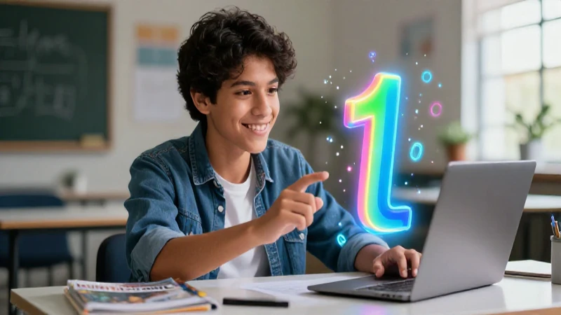 Cómo se lee los decimales: guía completa y ejemplos 8 Joven mexicano estudia un punto holográfico