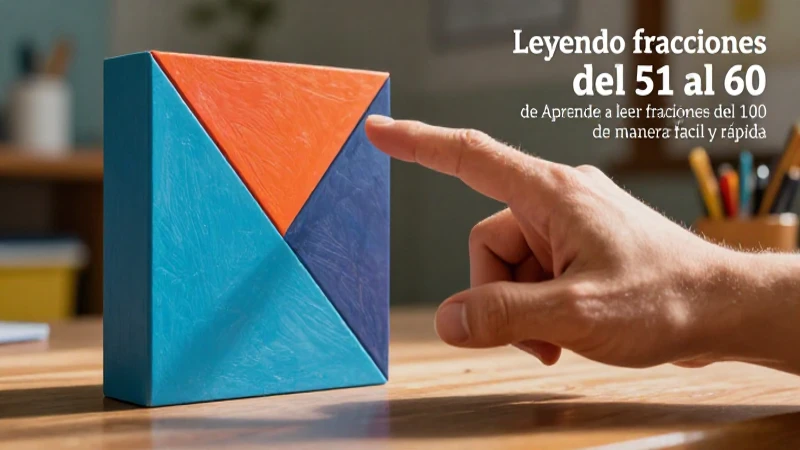 Aprende a leer fracciones del 1 al 100 de manera fácil y rápida 6 Fracción geométrica vibrante para aprender a leer