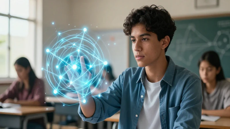 Estudiante mexicano con red de conocimiento