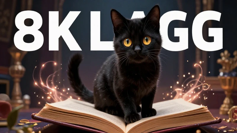 Ilustración mágica de gato negro elegante y detallado