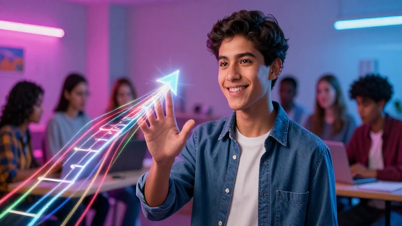 Mejora la Educación: Guía de Evaluación para la Nueva Escuela Mexicana 5 Estudiante mexicano sonriente en entorno educativo moderno