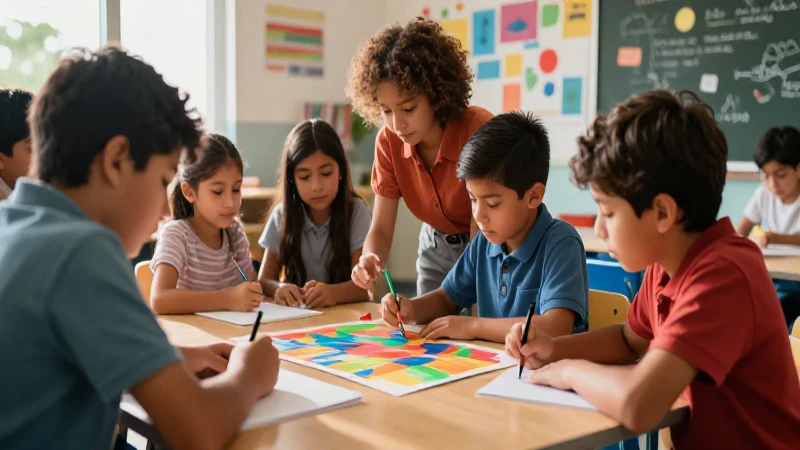 Equidad e inclusión escolar en México: métodos y flexibilidad curricular 4 Alumnos mexicanos colaborando en aula vibrante