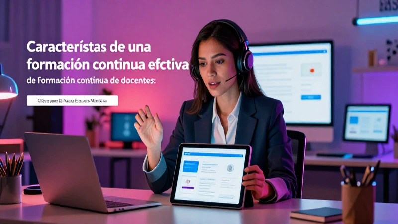 Docente mexicana enseñando formación continua efectiva