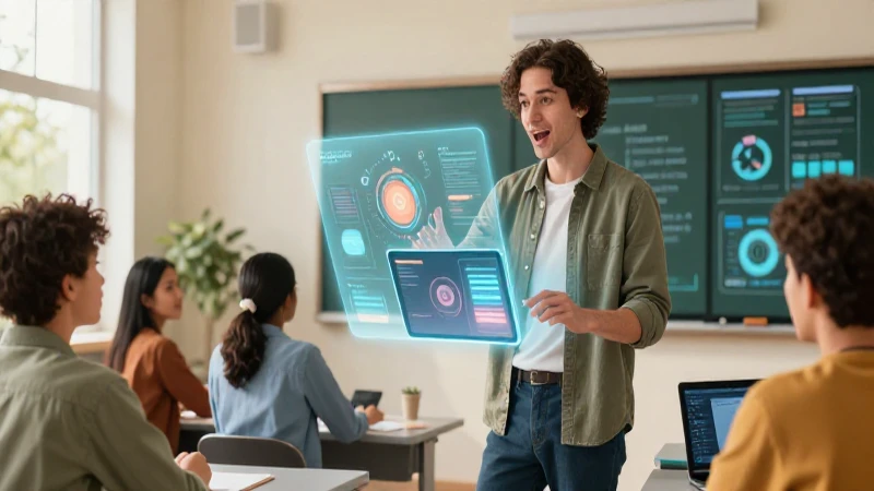 Aprendizaje dinámico en aula futurista