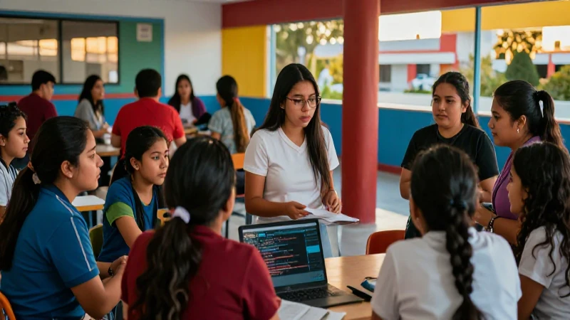Colaboración diversa en escuela mexicana moderna