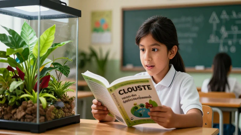 Estudiante concentrado estudiando biología
