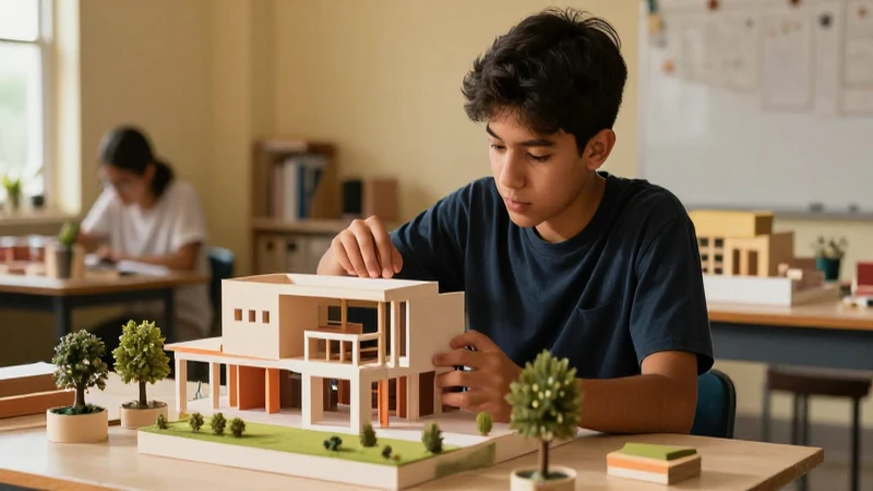 Estudiante mexicano construye modelo arquitectónico vibrante