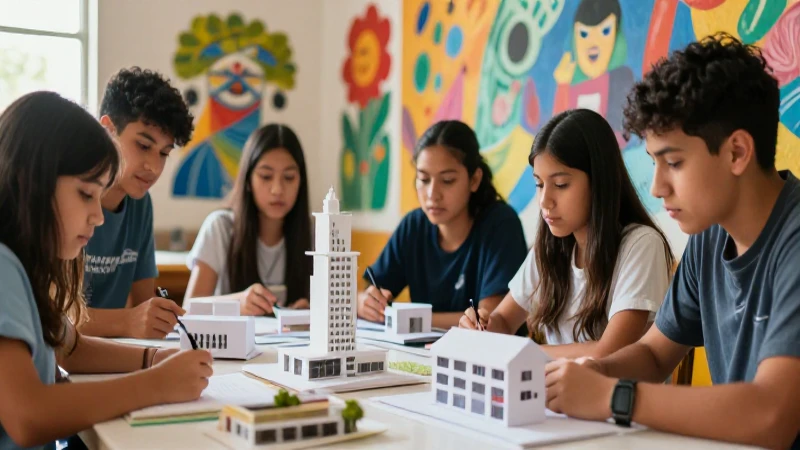 Estudiantes mexicanos crean arte y arquitectura
