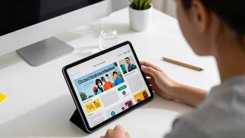 Estudiante concentrado con estética profesional en tablet