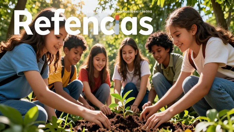 Estudiantes plantan con entusiasmo en un entorno vibrante