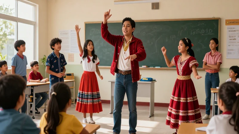 Potencia el teatro en la Nueva Escuela Mexicana: claves para educadores 4 Estudiantes mexicanos representan teatro con realismo dinámico