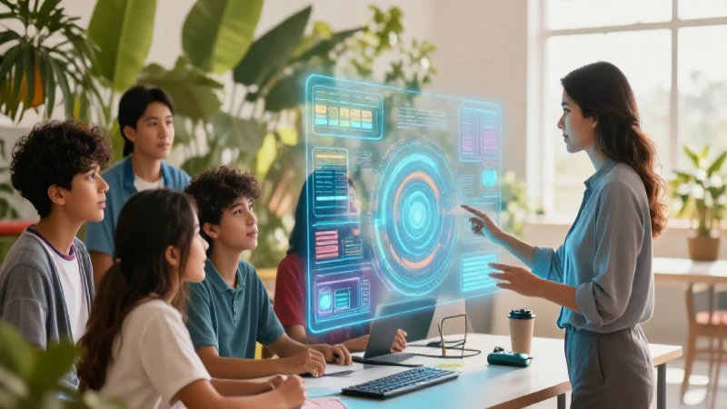 Estudiantes mexicanos y datos tecnológicos interactúan