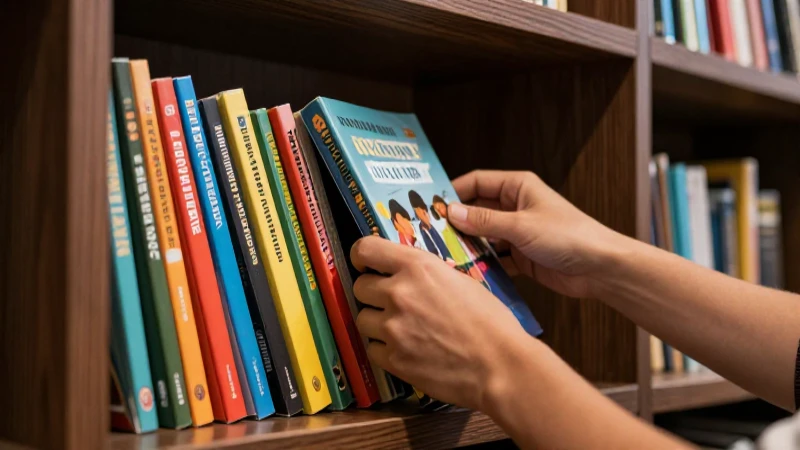 Conoce cómo clasificar libros de manera efectiva y organizada 3 Manos organizan libros coloridos en estante
