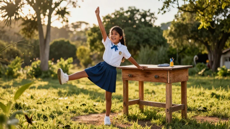 Alegre estudiante mexicano en entorno natural