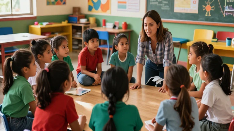 Clase dinámica en México con alumnos diversos