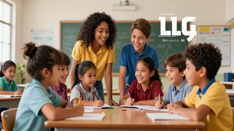 Estudiantes felices colaboran en una clase moderna mexicana