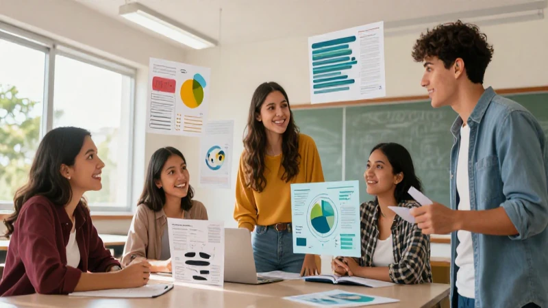 Domina la evaluación en la nueva escuela mexicana con precisión y confiabilidad 4 Estudiantes mexicanos colaboran en aula digital futurista