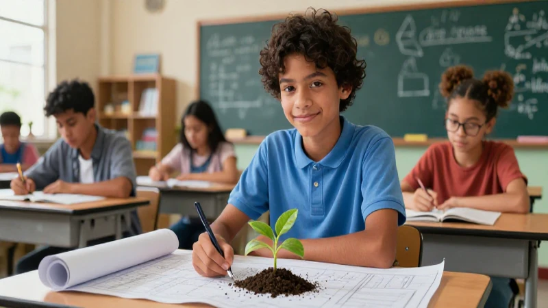 Desarrolla tu espíritu emprendedor con la Nueva Escuela Mexicana 4 Estudiante moderno crea ideas vibrantes