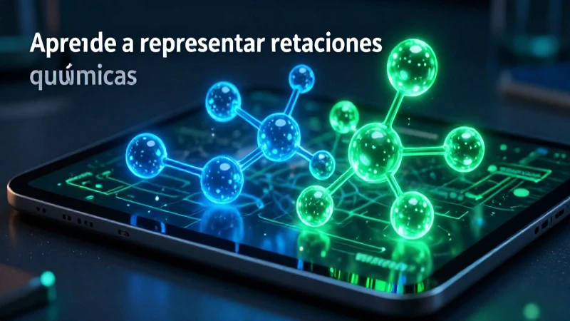 Visualización química digital moderna para aprender