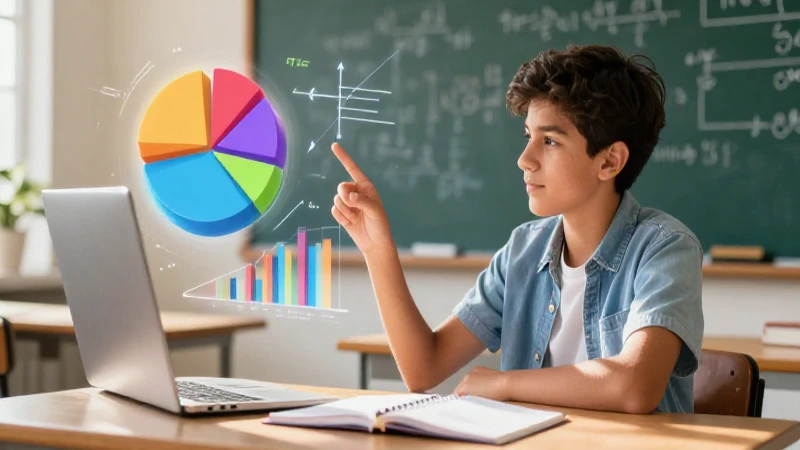 Joven mexicano resolviendo problemas matemáticos vibrantes