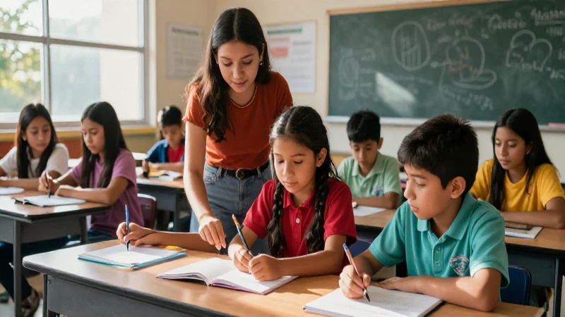 Niños mexicanos vibrantes colaboran en un proyecto educativo