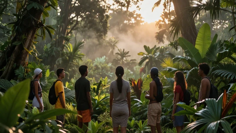 Conoce la belleza natural de las plantas al amanecer: trucos y consejos 5 Amanecer natural con la comunidad en la selva