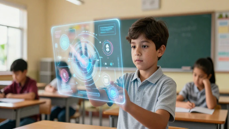 Estudiante moderno aprende con red holográfica mexicana