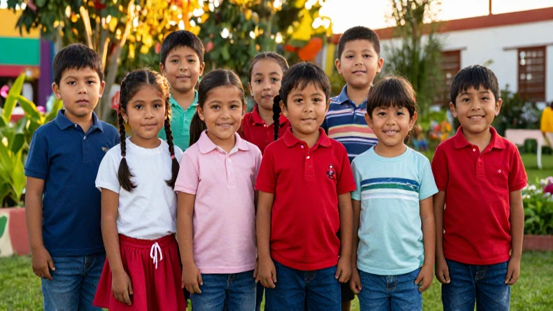 Cómo soy Actividades de Preescolar sobre Rasgos Físicos 7 Niños mexicanos celebran sus rasgos en un jardín dorado