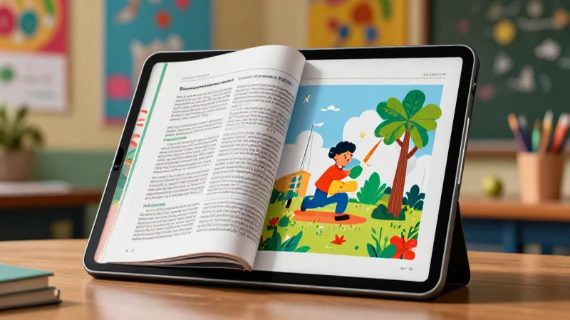 Libro de texto mexicano estilizado y digital en la escuela