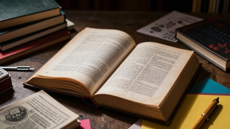 Iluminación dramática en un libro educativo vintage mexicano