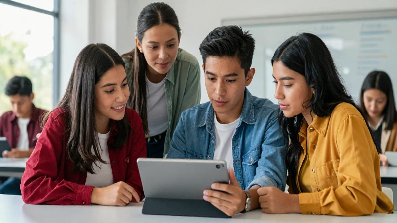 G Suite for Education: Optimiza la nueva escuela mexicana 3 Estudiantes mexicanos colaboran con tecnología en aula