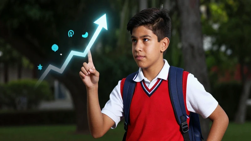 Joven mexicana dinámica simboliza progreso educativo
