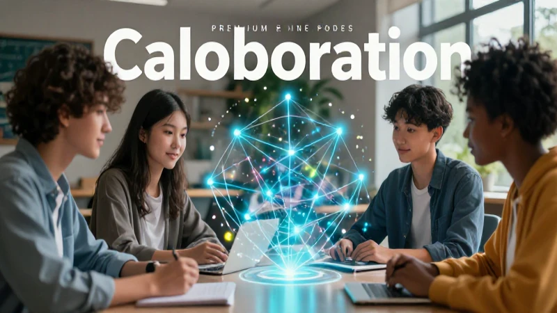 Colaboración estudiantil digital, vibrante y de alta calidad